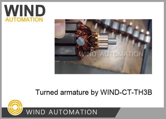 2.5Kw Armature Commutator Rotor Turning Machine One station Belt Press